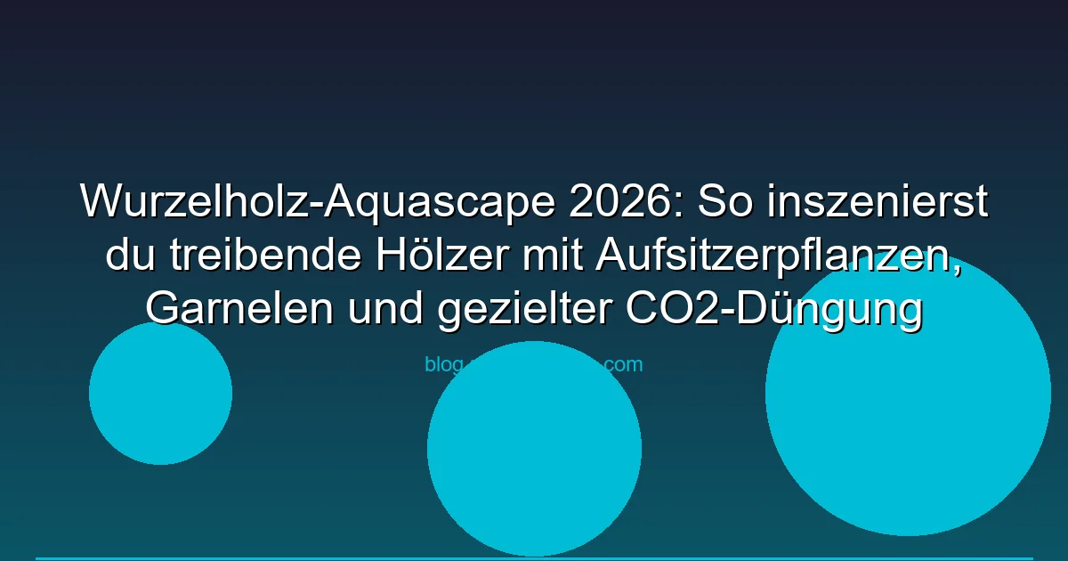 Wurzelholz-Aquascape 2026: So inszenierst du treibende Hölzer mit Aufsitzerpflanzen, Garnelen und gezielter CO2-Düngung